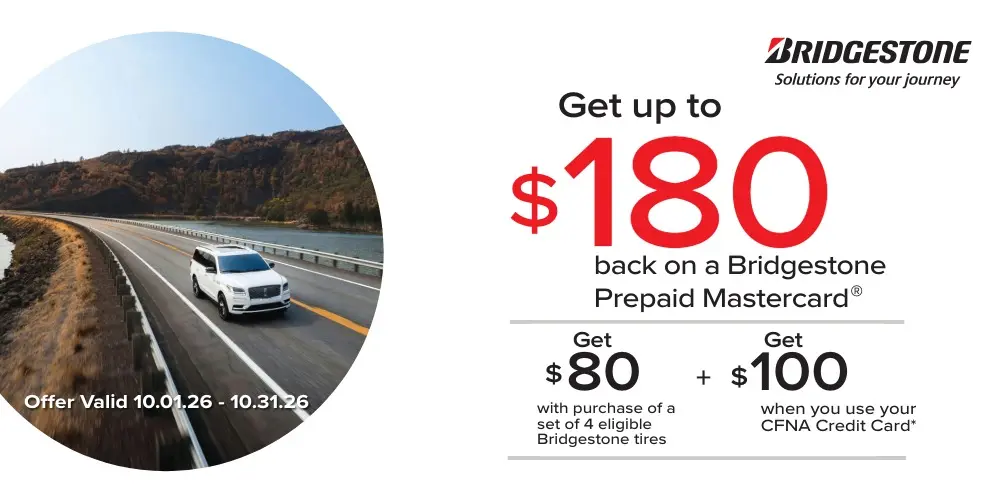 Bridgestone Get Up To $180 Offer