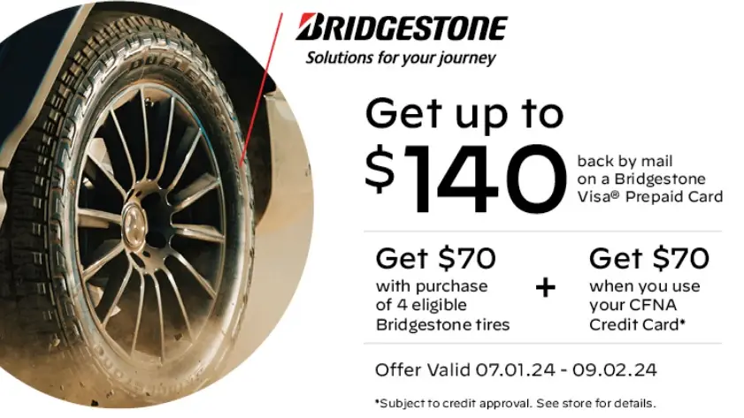 Bridgestone $140 Offer